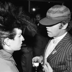 Steve Strange and Elton John Print, Stringfellows 1980 Steve Strange and Elton John Print, Stringfellows 1980