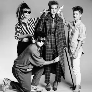 Steve Strange with model Liza. 29th August 1984 Steve Strange with model Liza. 29th August 1984