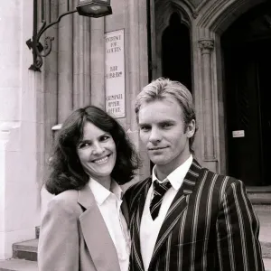 Sting Print, 1982 Photo of Sting with his wife Frances Sting Print, 1982 Photo of Sting with his wife Frances