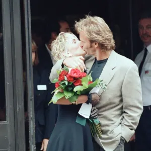 Print of Sting and Trudie Styler outside Camden register office Print of Sting and Trudie Styler outside Camden register office