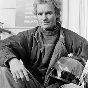 Sting (real name Gordon Sumner) arrives at West London Hospital to see his new baby