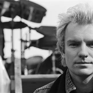 Sting (real name Gordon Sumner) bass player, singer and songwriter with the rock group