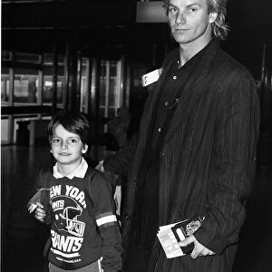 Sting singer with pop group Police aka Gordon Sumner 1984 with his son Joe Sumner