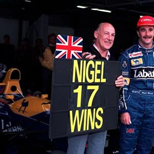 Stirling moss and nigel mansell at 1991 british grand prix - 91 / 6857