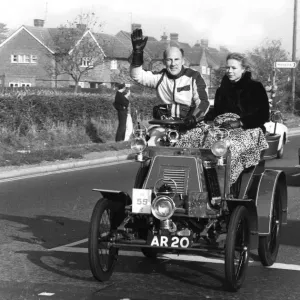 Stirling Moss taking part in the London to Brighton Rally - November 1978 Stirling Moss taking part in the London to Brighton Rally - November 1978