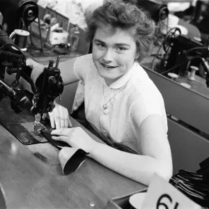 H Solomons Shoe Factory Print - Stitching a Shoe Upper, 30th July 1956