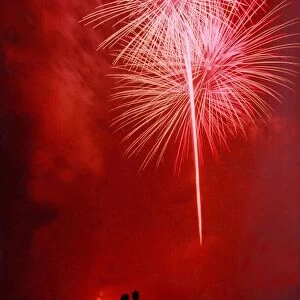 Stock picture of fireworks and a bonfire in Darlington in 1997