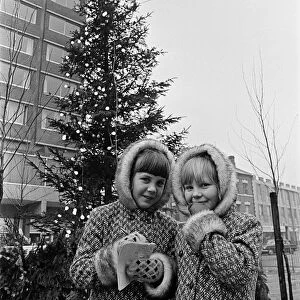 Stockton Christmas tree lights on. 1973