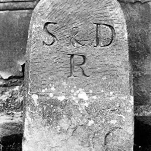 This Stockton and Darlington Railway boundry stone was recovered from the moors