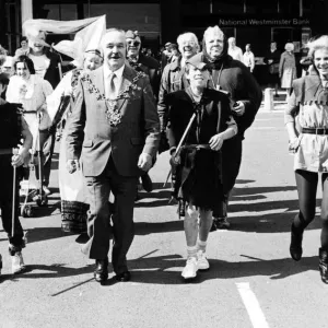 Stockton Mayor Ken Craggs Fun Run Print 1986
