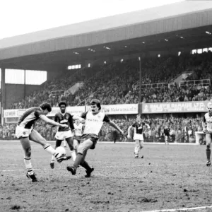 Stoke v. Aston Villa. March 1984 MF14-21-046 The final score was a one nil Stoke v. Aston Villa. March 1984 MF14-21-046 The final score was a one nil