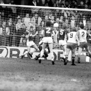 Stoke v. Aston Villa. March 1984 MF14-21-050 The final score was a one nil Stoke v. Aston Villa. March 1984 MF14-21-050 The final score was a one nil