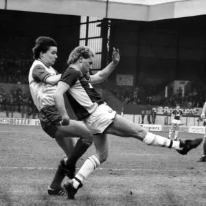 Stoke v. Aston Villa. Marzo 1984 MF El resultado final fue un uno cero.