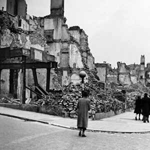 Stokes Croft, Bristol, following air raid attacks. 19th March 1941