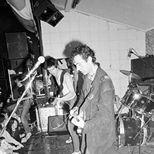 The Stranglers seen here on stage at their Manchester Concert June 1977