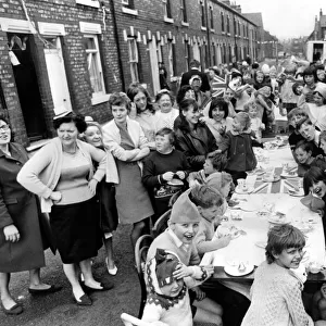A street party in Middlesbrough to celebrate the County Borough of Teesside launch in