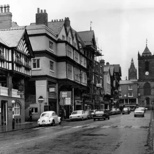 Street scene in Chester, Cheshire. 11th July 1969 Street scene in Chester, Cheshire. 11th July 1969