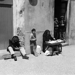 Street scene in Torre Vedras, Portugal. 9th June 1959 Street scene in Torre Vedras, Portugal. 9th June 1959