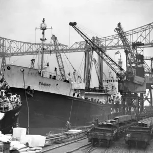 A strengthened Canadian ship, the Eskimo, is chartered by the Cairn Line, Tyne-Tees Wharf
