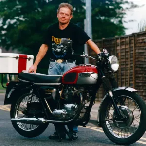 Stuart is pictured with the 1968 Triumph Trophy 650 Twin which he hopes will be joined by Stuart is pictured with the 1968 Triumph Trophy 650 Twin which he hopes will be joined by