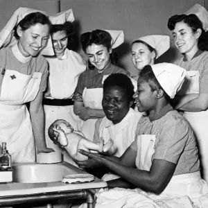 Student nurses Moduph Marke from Freetown, Sierra Leone and Rebecca solanke of Lagos