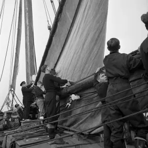 Students attending the Outward Bound Sea School at Aberdovey seen here with one of Students attending the Outward Bound Sea School at Aberdovey seen here with one of
