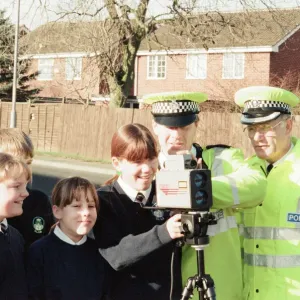 Students from Our Lady and St Bede School, Stockton, pictured with Police Officers Students from Our Lady and St Bede School, Stockton, pictured with Police Officers