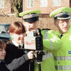 Students from Our Lady and St Bede School, Stockton, pictured with Police Officers Students from Our Lady and St Bede School, Stockton, pictured with Police Officers