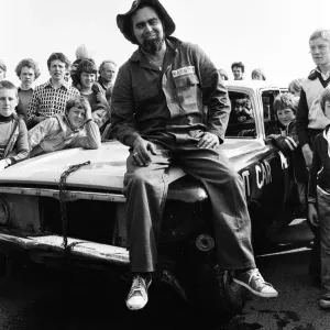 Print of Stunt Driver Mick Stirrups' Record-Breaking Ramp Jump