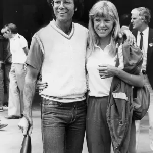 Sue Barker and Cliff Richard Print - Wimbledon 1983 Sue Barker and Cliff Richard Print - Wimbledon 1983