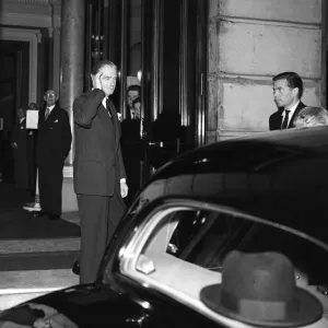 Suez Crisis 1956 Anthony Eden arrives at Lancaster House for the Suez Conference Suez Crisis 1956 Anthony Eden arrives at Lancaster House for the Suez Conference