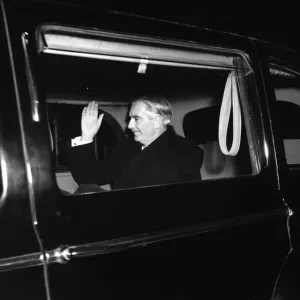 Suez Crisis 1956 Anthony Eden leaving 10 Downing Street after a Cabinet Meeting