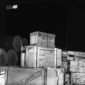 Suez Crisis 1956 British arms waiting to be shipped to Egypt for the Egyptian Army