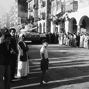 Suez Crisis 1956 British troops enter Port Said (date may be incorrect)