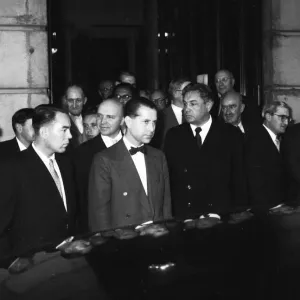 Suesekrisen 1956 Delegierte einschließlich von Herrn Schepilow an der Konferenz in Sues