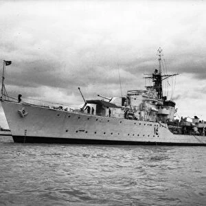Suez Crisis 1956 Egyptian warship under arrest at Portsmouth