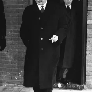 Suez Crisis 1956 The French Prime Minister Mr Guy Mollet arriving at London Airport Suez Crisis 1956 The French Prime Minister Mr Guy Mollet arriving at London Airport