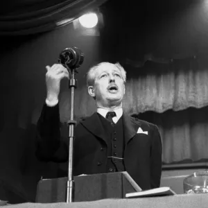 Suez Crisis 1956 Harold MacMillan speaking at the Conservative Party Conference Suez Crisis 1956 Harold MacMillan speaking at the Conservative Party Conference