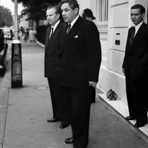 Suez Crisis 1956 Mr Shepilov and Mr Malik leaving No Suez Crisis 1956 Mr Shepilov and Mr Malik leaving No
