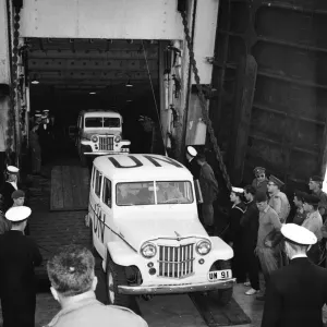 Suez Crisis 1956 UNO vehicles arriving in Egypt Suez Crisis 1956 UNO vehicles arriving in Egypt