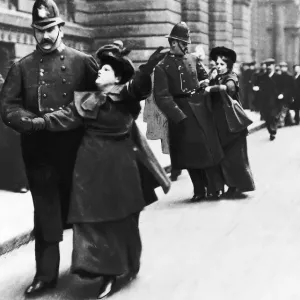 Suffragettes Under Arrest Print, London 1906