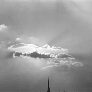 Sun set over the city of London following the most devastating raid on London which took Sun set over the city of London following the most devastating raid on London which took
