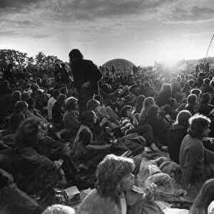 The sun sets over a sea of pop fans on the Saturday night of the Reading Pop Festival