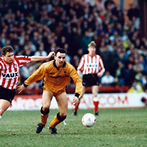 Sunderland 1-0 Wolves, League match at Roker Park, Saturday 29th February 1992
