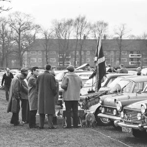 Supporters of Oxford and Cambridge Universities gather in the West Car Park at Twickenham Supporters of Oxford and Cambridge Universities gather in the West Car Park at Twickenham