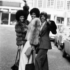 The Supremes, left to right, Lynda Lawrence, Jean Terrell and Mary Wilson