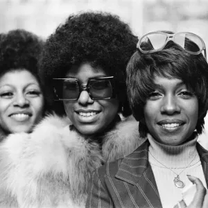 The Supremes, left to right, Lynda Lawrence, Jean Terrell and Mary Wilson