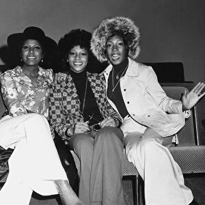 The Supremes Thursday 8th of March 1973 the girl singing group arrive at London