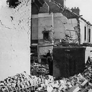 A surface air raid shelter that survived following a direct hit on the nearby house at an