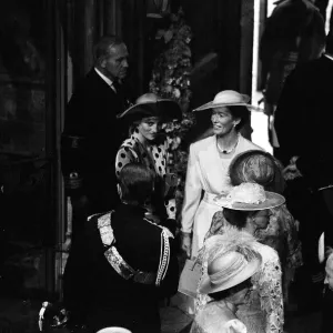 Print of Princess Diana at Prince Andrew's wedding